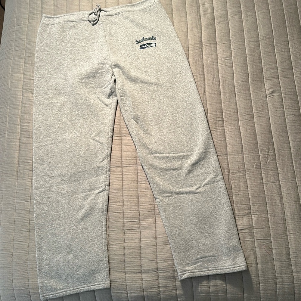 Seahawks fleece pant, size L straight leg